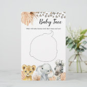 Boho Sage Groene Safari Oh Boy Baby Gezichtsspel (Staand voorkant)