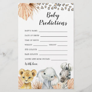 Boho Sage Groene Safari Oh Boy Baby Voorspellingss