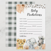 Boho Sage Groene Safari Oh Boy Baby Voorspellingss (Voorkant / Achterkant)