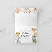 Boho Sage Groene Safari Oh Boy Gevouwen Kaart (Binnen)