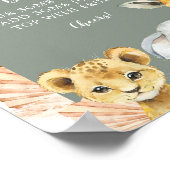 Boho Sage Groene Safari Oh Boy Mom-osa Bar Sign Poster (Hoek)