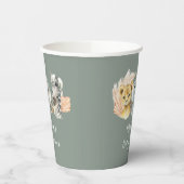 Boho Sage Groene Safari Oh Boy Paper Cup Papieren Bekers (Links)