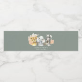 Boho Sage Groene Safari Oh Boy Waterfles Etiket (Enkel label)