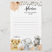 Boho Sage Groene Safari Oh Jongen Advies Kaart (Voorkant)