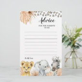 Boho Sage Groene Safari Oh Jongen Advies Kaart (Staand voorkant)