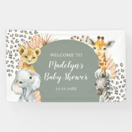 Boho Sage Groene Safari Oh Jongen Grote Banner