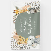 Boho Sage Groene Safari Oh Jongen Grote Banner (Verticaal)