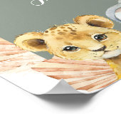 Boho Sage Groene Safari Oh Jongen Kaarten & Cadeau Poster (Hoek)