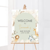 Boho Sage Groene Safari Welkom Poster