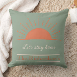 Boho Sage Laten we Thuis Kussen Kussen Zonsopgang