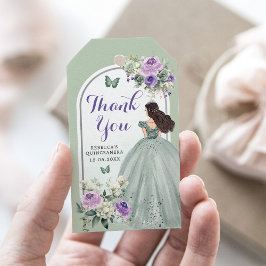 Boho Sage Lila Rozen Meisje 15 Años Dank je Cadeaulabel