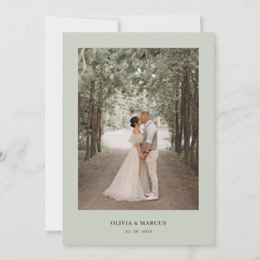 Boho Sage Loof Bruiloft Save the Date Uitnodiging (Achterkant)