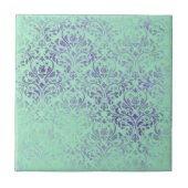 Boho Sage Paars Pattern Tegeltje (Voorkant)