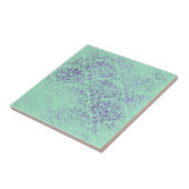 Boho Sage Paars Pattern Tegeltje (Zijkant)