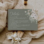 Boho Sagegroene Pampas Huwelijksdetails Bijlage