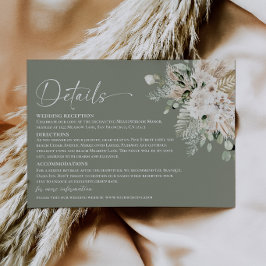 Boho Sagegroene Pampas Huwelijksdetails Bijlage
