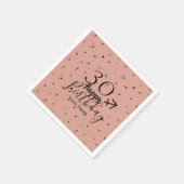 boho Sagittarius zwarte sterren roze verjaardag Servet (Hoek)