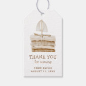 Boho Sailboat Speelgoed | Kinderverjaardagsfeestje Cadeaulabel (Voorkant)