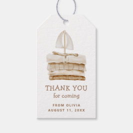 Boho Sailboat Speelgoed | Kinderverjaardagsfeestje Cadeaulabel