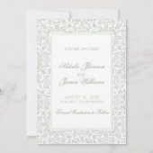 Boho Salie Groen Bloemstuk Moderne Foto Bruiloft Save The Date (Achterkant)