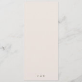 Boho Salie Groene Bogen Retro Trouwdiner Menu (Achterkant)