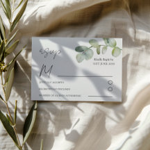 Boho Salie Groene Eucalyptus Huwelijk RSVP