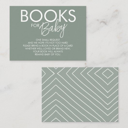 Boho Saliegroene Boekverzoek Informatiekaartje (Voorkant / Achterkant)