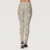 Boho saliegroene geometrische patroon leggings (Achterkant)