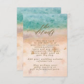 boho sandy stranspleet informatiekaartje (Voorkant / Achterkant)