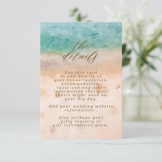 boho sandy stranspleet informatiekaartje (Staand voorkant)