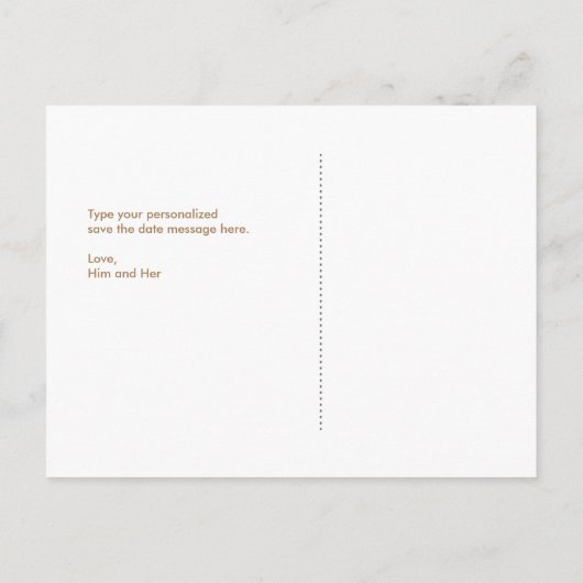 Boho Save the Date Briefkaart, Kraft Aankondigingskaart (Achterkant)