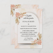 Boho Save the Date Briefkaart – Rustieke Bloemen (Voorkant / Achterkant)