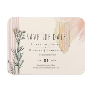 Boho Save the Date Dream Catcher Themcher Magneet