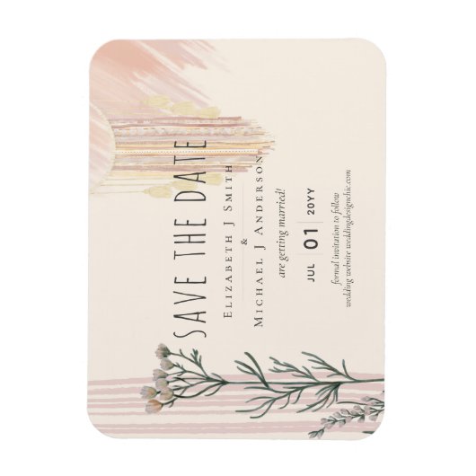 Boho Save the Date Dream Catcher Themcher Magneet (Verticaal)
