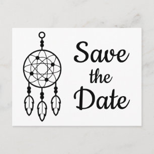 Boho Save The Date Droomvanger Trouw Betrokkenheid Briefkaart