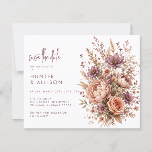 Boho Save the Date | Herfst (Voorkant)