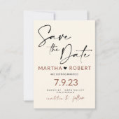 Boho Save the Date Kaart with Photo (Voorkant)