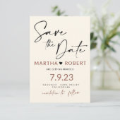 Boho Save the Date Kaart with Photo (Staand voorkant)