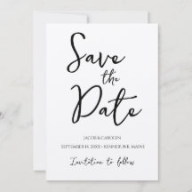 Boho Save the Date met handgeschreven lettertype i