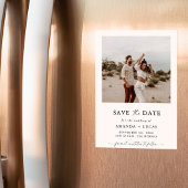 Boho Save the Date, Minimalistische Save the Date Magnetische Uitnodiging