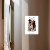 Boho Save the Date, Minimalistische Save the Date- Magnetische Uitnodiging