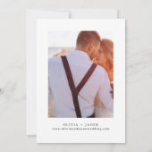 Boho Save the Date Photo Minimalist De datum opsla Kaart (Achterkant)