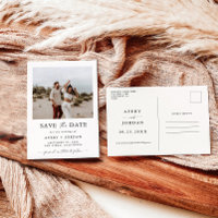 Boho Save the Date, Photo Minimalist Save the Date