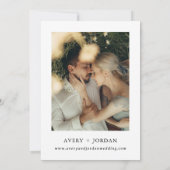 Boho Save the Date, Photo Minimalist Save the Date Kaart (Achterkant)