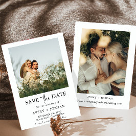 Boho Save the Date, Photo Minimalist Save the Date Kaart