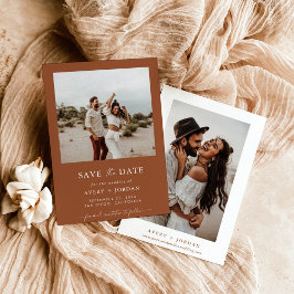 Boho Save the Date, Photo Minimalist Save the Date Kaart