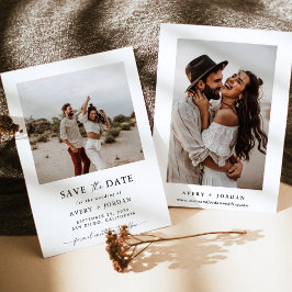 Boho Save the Date, Photo Minimalist Save the Date Kaart