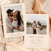 Boho Save the Date, Photo Minimalist Save the Date Kaart