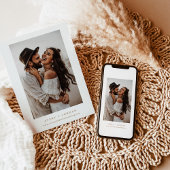 Boho Save the Date, Photo Minimalist Save the Date Kaart