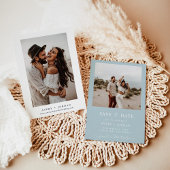 Boho Save the Date, Photo Minimalist Save the Date Kaart